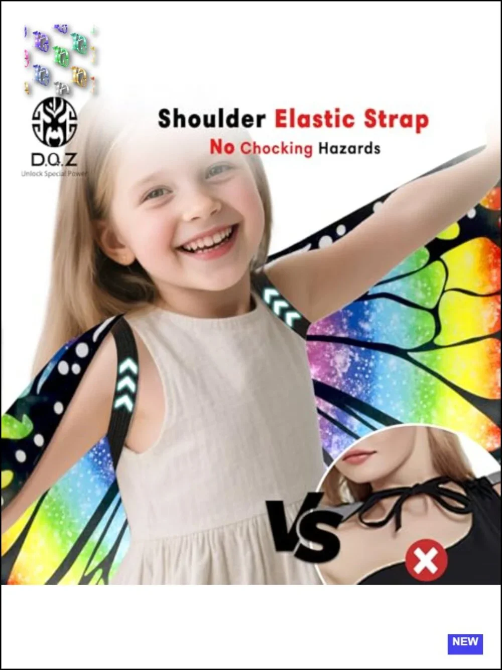 Girls Fairy Butterfly Wings Costume with Headband